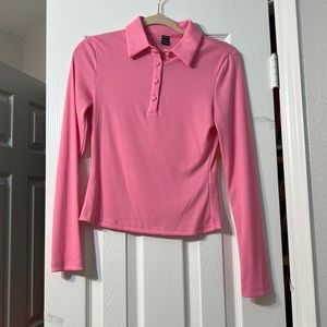 SHEIN Collar Fitted Longsleeve Tee